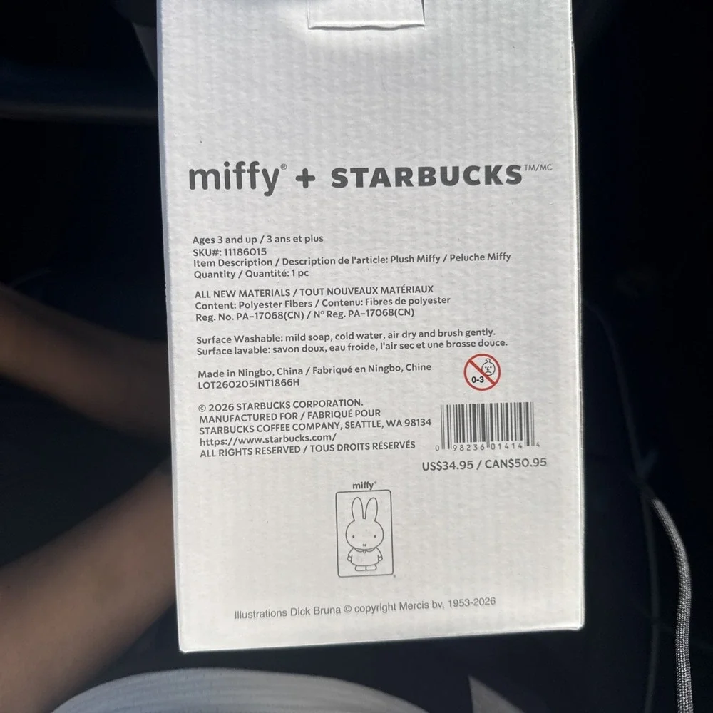 STARBUCKS x MIFFY PLUSHIE Summer Release READY TO SHIP
